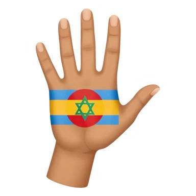 UNE PETITE MAIN COLORE DE DRAPEAU AMAZIGH sticker