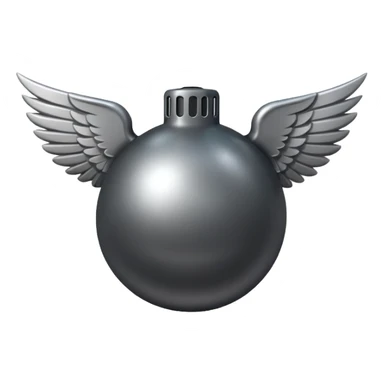 Bomb with wings sticker