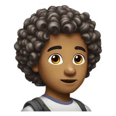 Garçon métisse cheveux bouclés sticker