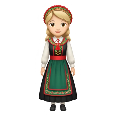 woman wearing bunad sticker