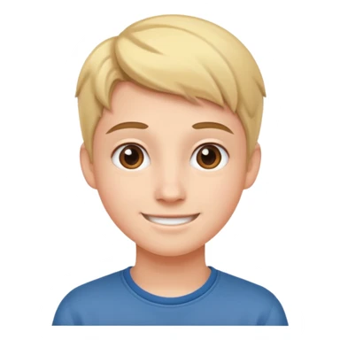 college student with curious face sticker