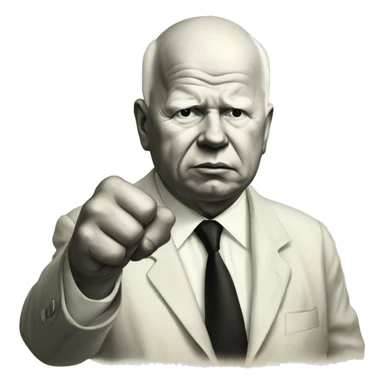 Khrushchev threatens with his fist sticker