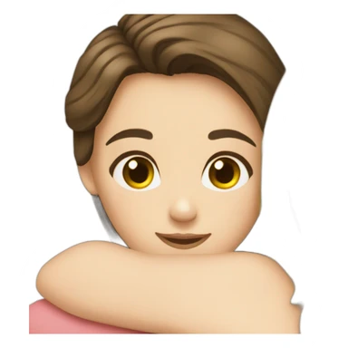 girl brunette hugging girl blonde sticker