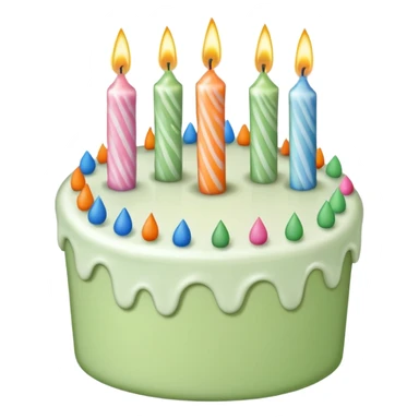 Sage green birthday sticker