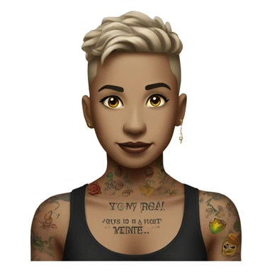 A motivational tatouage sticker