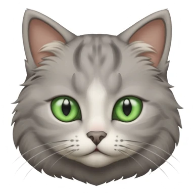 a gray cat with eyes on its FOREHEAD sticker