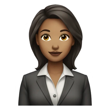 Light skin Business woman with dark brown hair sticker