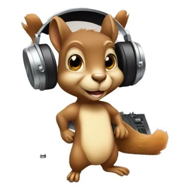 Squirrel on DJ DECK sticker