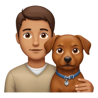 dog and human male sticker