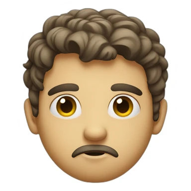 very skeptical face sticker