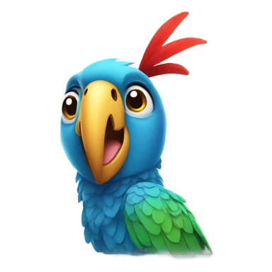A parrot that welcomes you with a smile sticker