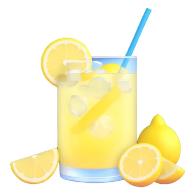 fresh lemonade with ice cubes sticker