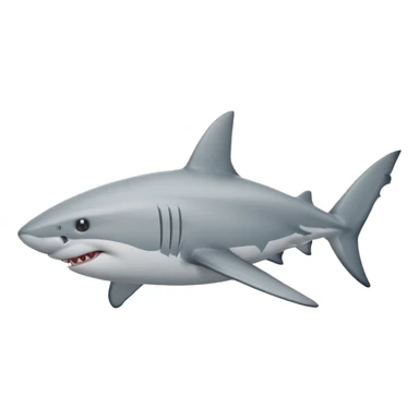 White shark svg sticker