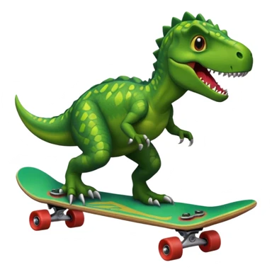 Dinosaur on a skateboard sticker