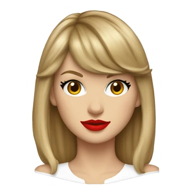 Taylor Swift with a red era outfit sticker