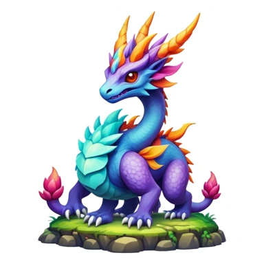 Epic complex detailed scenic-Fakémon-creature sticker