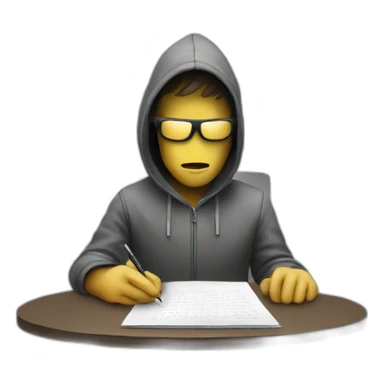 Hacker writing Script sticker