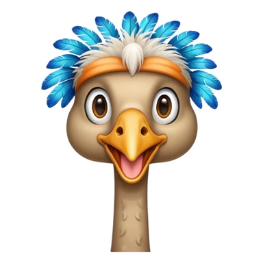Je voudrais un emoji d'une autruche merci sticker