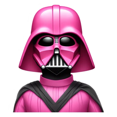 all pink suit darth vader with hand, upper body, must be all pink, including mask, gloves sticker