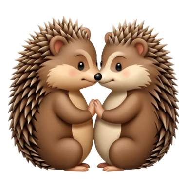 Hedgehog kiss sticker