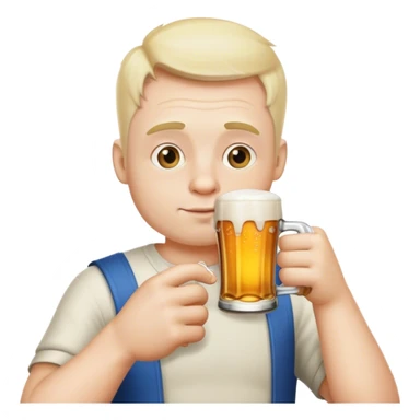 Олег пьет пиво sticker