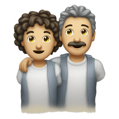 zwei häuser zwischen denen eine lichterkette aus alten lampenschirmen hän sticker