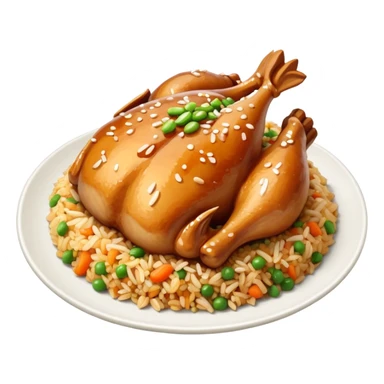 Teriyaki chicken and fried rice sticker