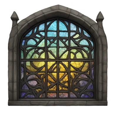 black stained glass window sticker
