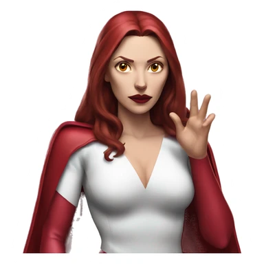 scarlet witch from marvel comics with evil  sticker
