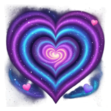galaxy heart sticker