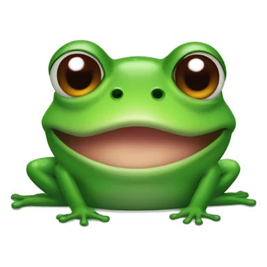 Frog with heart eyes crying  sticker