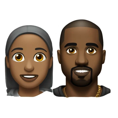 Kanye West next To Tupac  sticker