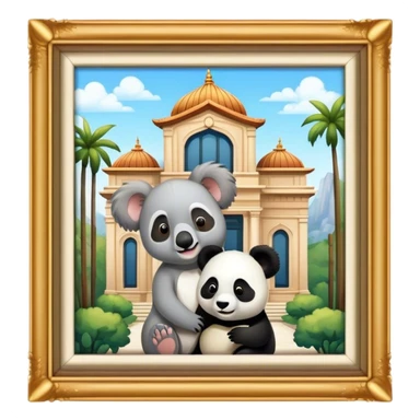 Palazzo for koala and panda sticker