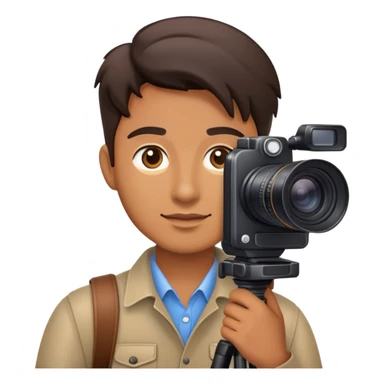 Photographer with a camera sticker
