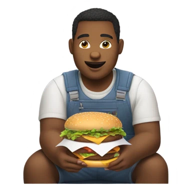 Fat person streaming on twitch and eating McDonald’s sticker