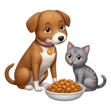 dog eat cat sticker