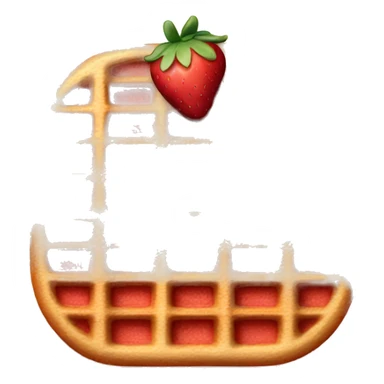 Strawberry waffle sticker