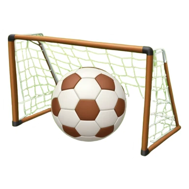 A football resting on the grass of a soccer field, with goalposts and field markings in the background. The scene highlights the ball's position at the center of the action, emphasizing the competitive atmosphere and readiness for play. sticker
