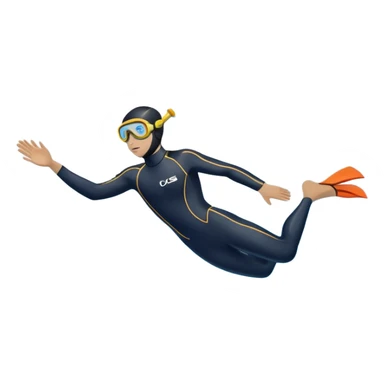 determined diver dives into a pool of confidence blue water  sticker