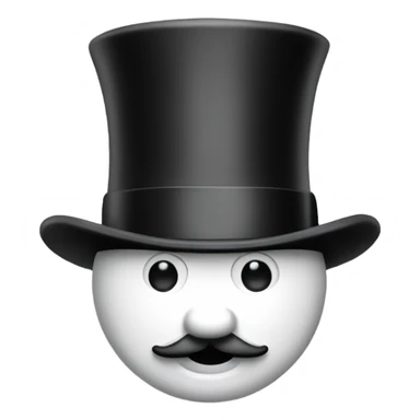 Monopoly man top hat sticker