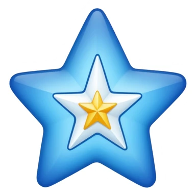 Create a verified badge a blue star with a white verified sign in middle sticker