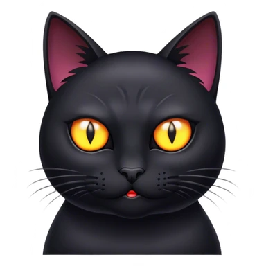 Evil black cat sticker