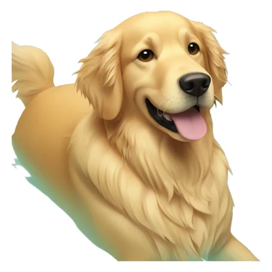 golden retriever dog in the pool sticker