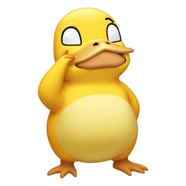 psyduck facepalm sticker