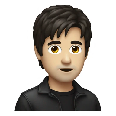 Peter Gabriel Young with dark hair sticker