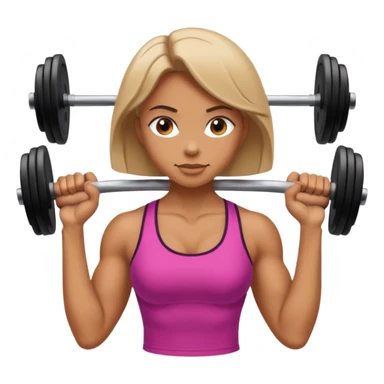 donna che solleva pesi sticker