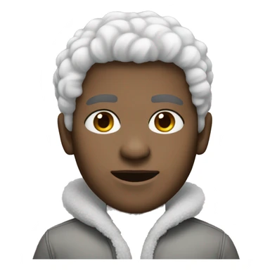 black hair, white skin sherpa sticker