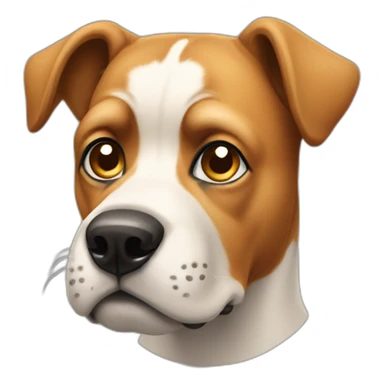 Serious Dog from side looking askance sticker