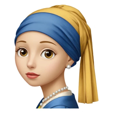 Girl with a Pearl Earring painting sticker