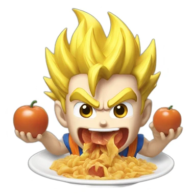 goku base form eating sticker